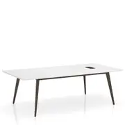 2.4m Meeting Table Rectangle Conference Table Desk Office Business White & Grey