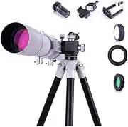 80mm Large Space Astronomical Telescope for Beginners, Compact Children's Science Refractor KidsSpotting Scope Adults Monocular Bi