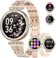 LIGE Smart Watches for Women Make/Answer Call,Fitness Watch with 1.19" AMOLED Display Heart Rate/Sleep Monitor,110+ Sports Modes IP68 Waterproof Activity Trackers Women Smart Watch for Android iOS