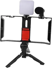 Denash Smartphone Video Kit, Fill Light Vlogging Kit with Cold Shoe Mount for Cameras, Denashygnpsv8e4b