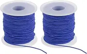 uxcell Elastic String for Bracelet 164 Ft/50 Meter Length 1.2 mm Dia, 2 Roll Sturdy Stretchy String Cord for Jewelry Making Necklace Beading Craft DIY, Dark Blue