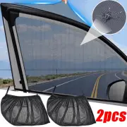 2PCS Car Side Window Sun Visor Shade Curtain Front / Rear Window Cover UV Protection Sunshade Visor Shield Repellent Mos