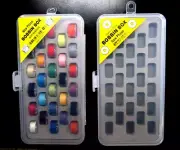 Set of 2 - Bobbin Box Organizers - One w/ 28 Prewound Bobbins - Asst Colors 1465