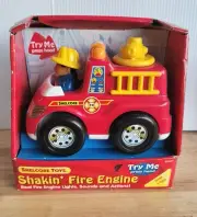 2001 Shelcore Toys Shakin Fire Engine Truck Toy NEW