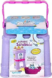 Crayola Scribble Scrubbie Peculiar Pets Palace, Unicorn, yeti, Colour & Wash in a Fun Palace Environment, Toy Pet Play-Set, Carry and Play, Collect Them All