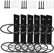 Iron Wine Holder Racks 6pcs Wall-mounted Bottle Display Stands for Decorative Use