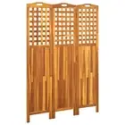 Wooden Room Divider Foldable 3-Panel Privacy Screen Free Standing Partition Unit