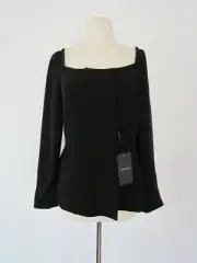New Giorgio Armani Jacket Blazer Black Double Breasted Trendy 100% Silk $2.6K