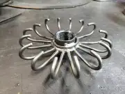Christmas Mega Tree Topper star 1-1/4 pipe top mount 16 loops strands steel