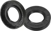 uxcell Oil Seal, TC 30mm x 55mm x 10mm Nitrile Rubber Cover Double Lip with Spring for Mechanical Motive Axle Bearing Shaft, Black 2 Pcs