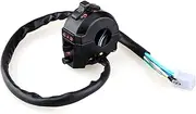 Motorcycle Left Switch Handlebar Control Horn Turn Signal Light Hi/Lo Beam Black Universal 7/8inch Motorcycle Switch