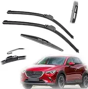 22"18"10" Front Rear Window Windscreen Wiper Blades Brushes Cutter Accessories,For Mazda CX-3 CX3 2015 2016 2017 2018 2019 2020