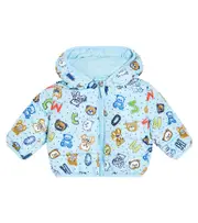 [Moschino Kids] Moschino Kids Baby printed puffer jacket M 18-24 blue
