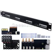 1U Rack Steel Bracket For Raspberry Pi 4B 19 Inch 4 Slots 5V DC TF Card