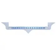 United Pacific 37822 Hood Emblem Chrome, With 14 Led Light Bar, Blue