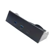 5.25Inch Drive Bay Panel USB3.2 Type C Hub for PC Cases with Double USB A Port