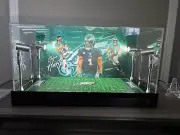 Jalen Hurts Premium Custom 2 Mini Helmet display case with LED lights - Eagles