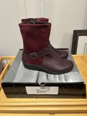 Arcopedico Runa Burgundy Ankle Boots, Size Eu 36, US 5.5 To 6