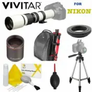 f8 500-1000MM TELEPHOTO LENS + TRIPOD + BACKPACK FOR NIKON D40 D90 D80 D7200 D70