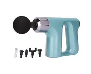 Percussion Massage Gun Massage Device Handheld Vibration Deep Tissue Muscle Electric Gun Blue