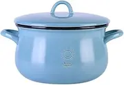 Soup Bowl Bowls with Handle Microwave Oven Ceramic Japanese-Style Instant Noodles Milk with Lid Large-Volume Students Dormitory-Blue-1140ML