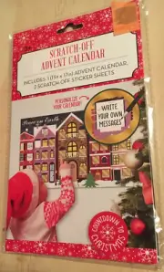 DIY Peace On Earth Houses Christmas Scratch Off Advent Calendar New