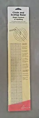 Sew Easy Circle and Scallop Ruler 18" x 2" imperial scale, lightweight plastic.