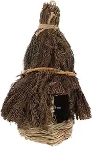 PERSELOSO Bird Houses Hanging Nest for Outside: Hand Woven Hummingbird Hut - Finch Canary Outdoor Roosting Pocket - Garden Home Window
