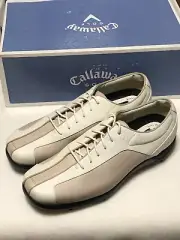 Callaway Women's ERC Amalfi Leather Golf Shoes 10.5 M Blanco & Creamery NEW NOS