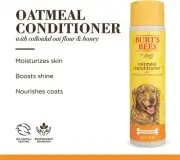 Burt's Bees for DOGS Oatmeal Conditioner Colloidal Oat Flour & Honey 10oz bottle