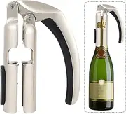 Champagne Bottle Opener Sparkling Wine Cork Puller, Bar Jar Cork Puller Champagne Corkscrew Kitchen Sparkling Wine Bottle Opener (Silver)