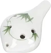 Portable Ceramic Alto Ocarina Beginner's Practice Musical Instrument 6-hole Ocarina Comfortable Resonance
