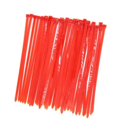 Wide Heavy Duty 12 Inch Red Color Cable Ties Durable 120 LBS Zip Ties Outdoor...