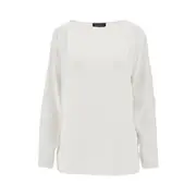 [GIANLUCA CAPANNOLO] GIANLUCA CAPANNOLO Round neckline cady top Woman 42 42 White
