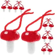 Crafts for Boys and Girls 12pcs Felt Mushroom Decor Set DIY Hair Accessories for Creative Family Time