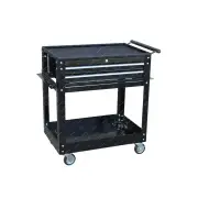 SP Tools 2 Shelf Tool Trolley - Store & Organise with Top & Bottom Trays