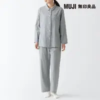 在飛比找momo購物網優惠-【MUJI 無印良品】女有機棉無側縫二重紗織家居睡衣(共4色