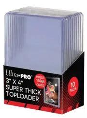 (100 Count) Ultra Pro Super Thick 130pt Toploader Card Holders (10 Packs Of 10)