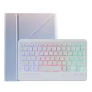 Bluetooth Keyboard Leather Case For Ipad Pro 11 With Holder & Pen Slot Gradient Purple