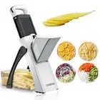 Upgrade Safe Mandoline Slicer for Kitchen, 5 in 1 Vegetable Chopper, Mandolin...