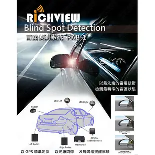 興裕 【大吉國際】RiCHVIEW LED微波型盲點監視系統 RAB-1＊公司貨