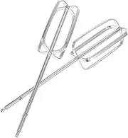 LIGIGWASH 2Pcs Stainless Mixer Beaters Attachments for Electric Mixer Egg Whisk Dough Mixer Mess Operation Compatible with Various Electric Drills