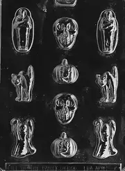 BS HALLOWEEN ASSORTMENT MOLD cat mummy Chocolate Candy molds cupcake toppers