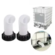2Pcs IBC Container Adapter Outlet Spout 90° Rain Water-Tank Accessories 60mm #~