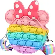 ZHIHUI 2-in-1 Push Pop It Bag, Poppet Fidget Toy Shoulder Bag, Fidget Bag, Purse, Push Bubble Popit Handbags, Poppet Fidget Bag, Anti-Stress Sensory Squishy Toys Gift for Girls Boys Children
