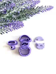 Christmas santa cutter for polymer clay, earring clay cutters, diy
