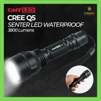 在飛比找蝦皮購物優惠-Led 手電筒防水 Cree Q5 3800 流明 C8 黑