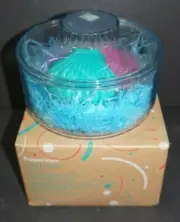 Tupperware Preludio Covered Stackable Candy Dish Blue Acrylic NEW 2062 Soap Set