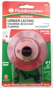 Fluidmaster 501 Universal Flapper For 3.5 GPF Toilets Before 1994 KinkFree Chain