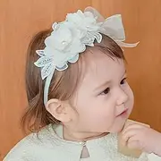 Fashband Baby Girls Headband Elastic Floral Pattern Soft Cute Headpiece for Newborn Infant and Toddler (A, One Size)